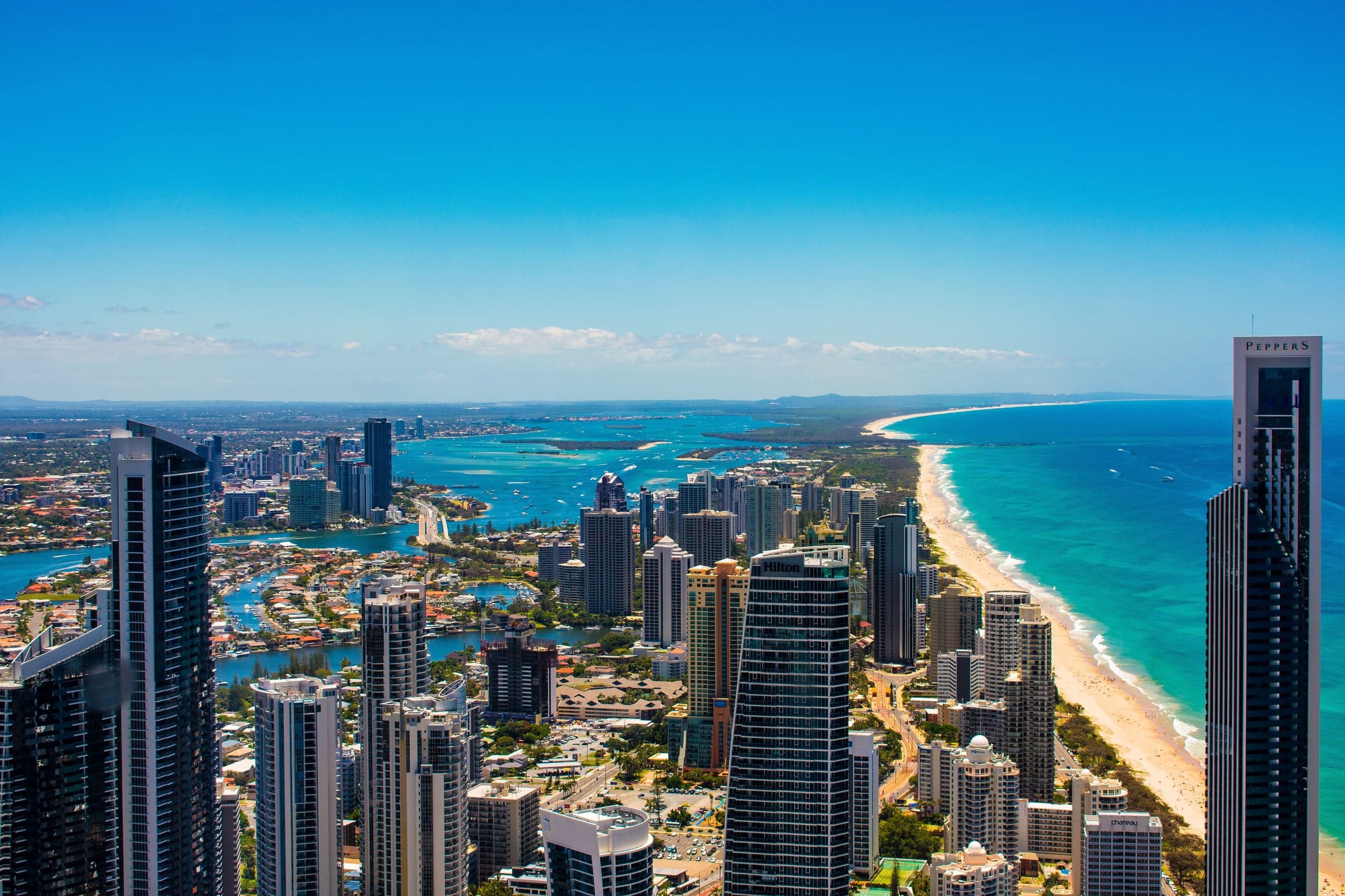 High-density coastal apartment towers on the Queensland coast